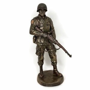 Veronese Design US Army Soldier Cold Cast Bronze Statue Honor and Courage